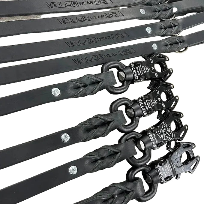 Ultimate Protection Dog Leather Leash Frog 360 -Vlad