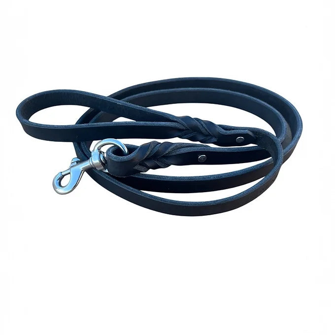 Leather Leash - English Bridal , Stainless Steel Swivel Bolt Snap